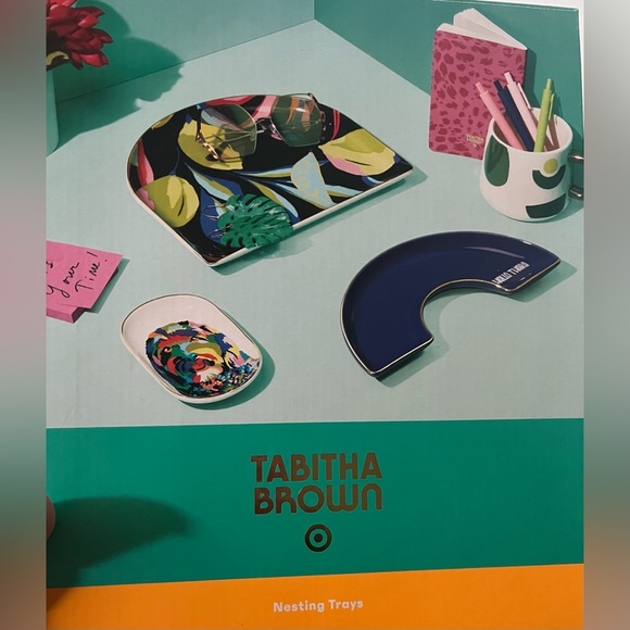 NWT 3 piece nesting tray set Tabitha Brown for target “very good” text - Picture 4 of 9